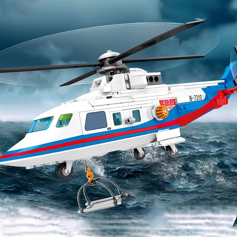 Конструктор аварийно спасательный вертолет WW2 военная техника городской самолет