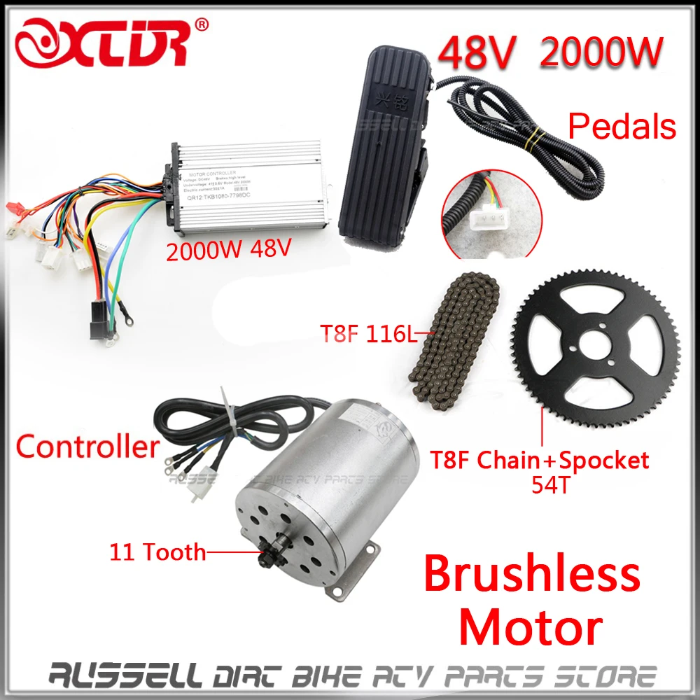 2000 Вт 48 В бесщеточный контроллер двигателя педали дроссельной заслонки ремонт T8F