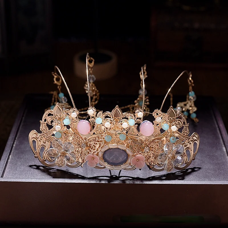Супер сказочные китайские короны головы и тиары для девушек диадема Феникса
