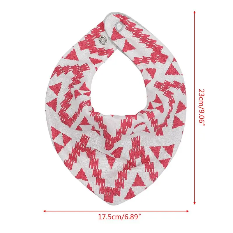 

Baby Saliva Towel Newborn Boys Girls Floral Pattern Triangle Bibs