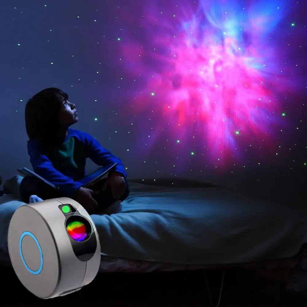 New Remote Starry Sky Projector LED Nebula Cloud Night liight Ocean Waving Light 360 Degree Rotation Lamp for Kids Gifts | Лампы и