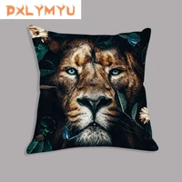 tiger animals print cushion cover soft pillowcase for sofa living room car housse de coussin 4545 decorative pillows case