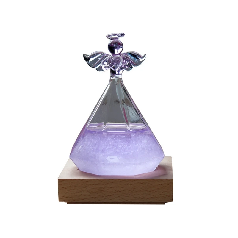 

Angle Diamond Shaped Storm Glass Weather Station Weather Forecaster Glass Bottle
