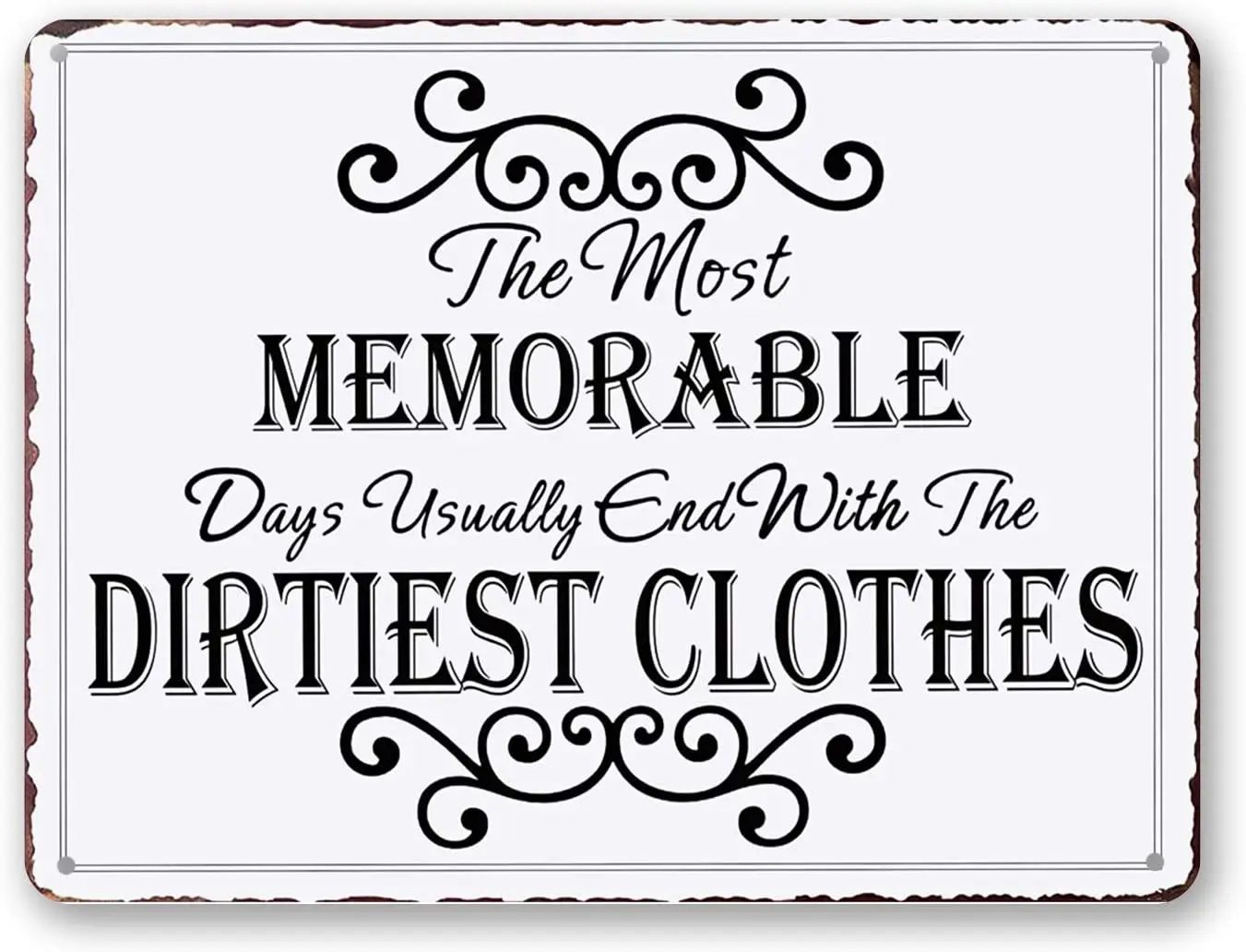 

Laundry Room Vintage Metal Sign Memorable Dirtiest Clothes Decorative Signs Wash Room Home Decor Bathroom Signs