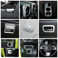 lapetus matte interior refit kit dashboard front reading lamps cup holder air ac cover trim for suzuki jimny 2019 2022