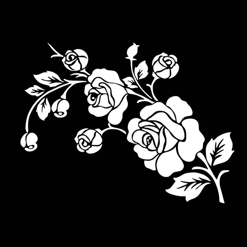 

Flower Fashion Decorative Car Stickers, Personalized Windows, PVC Decals, Waterproof ZWW-2653, 17.2cm * 12.9cm