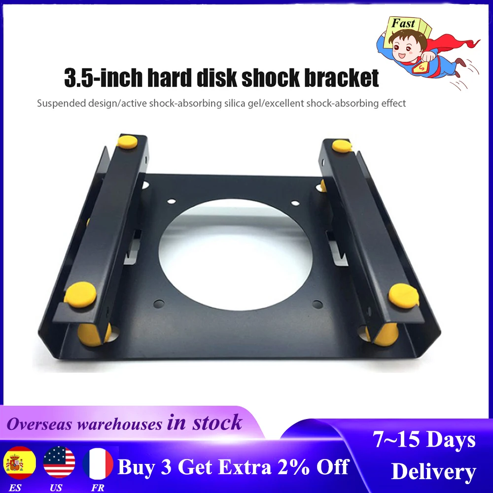 

3.5 Inch Hard Disk Shock Absorber Bracket With Mounting Screws 3.5 HDD To 5.25 DVD ROM Bay Adapter For CHIA mining PC Case