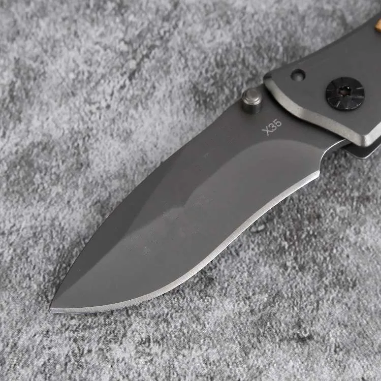 Черный тактический нож из титанового сплава спасательный с алюминиевой ручкой