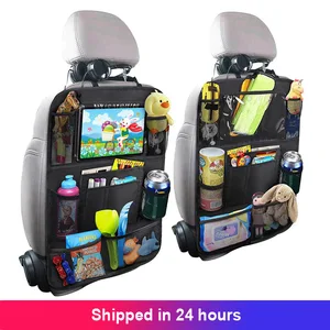 1pc car back seat organizer kids car backseat cover protector with touch screen tablet holder kick mats with pocket for toys free global shipping