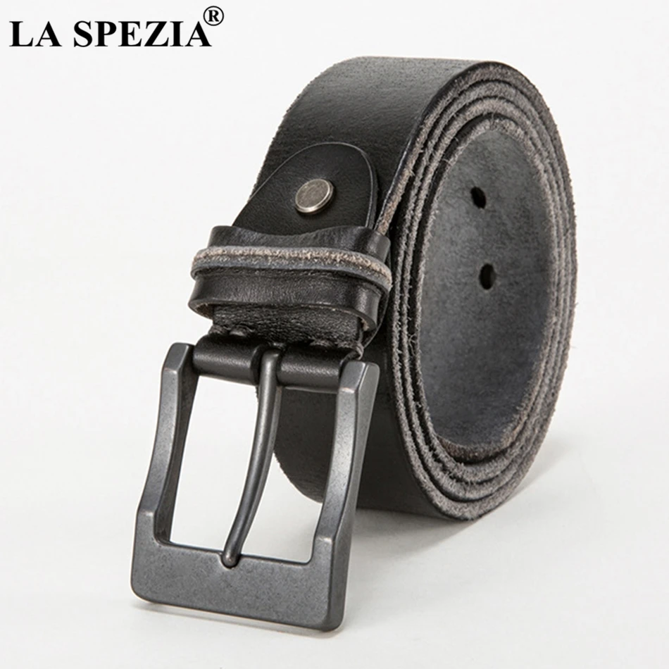 LA SPEZIA, пряжка, кожаный ремень, мужской, винтажный, черный, квадратный, ремни, мужской, Италия, натуральная кожа, Воловья кожа, классический ремень для брюк