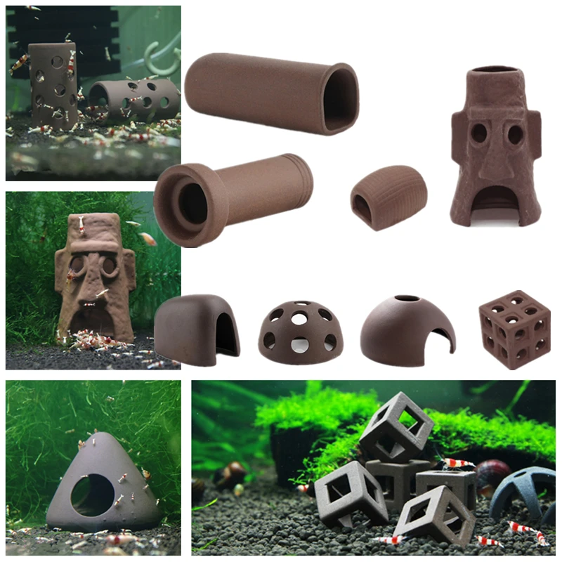 Керамическое украшение для аквариума подкрывающая пещера|Декорации| |