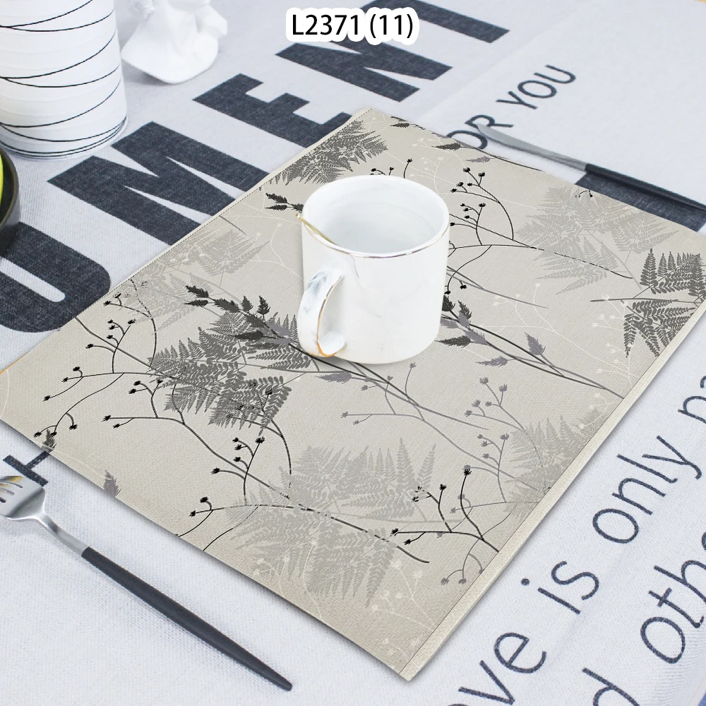 

1 Piece Of Vegetation Grass Pattern Sky Calico Terry Cloth Home Decoration Table Mat Cloth Tea Coaster 42*32 Servilletas Tela