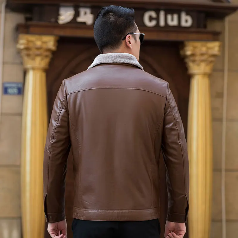 Мужская Флисовая парка с меховым воротником черная теплая куртка большого