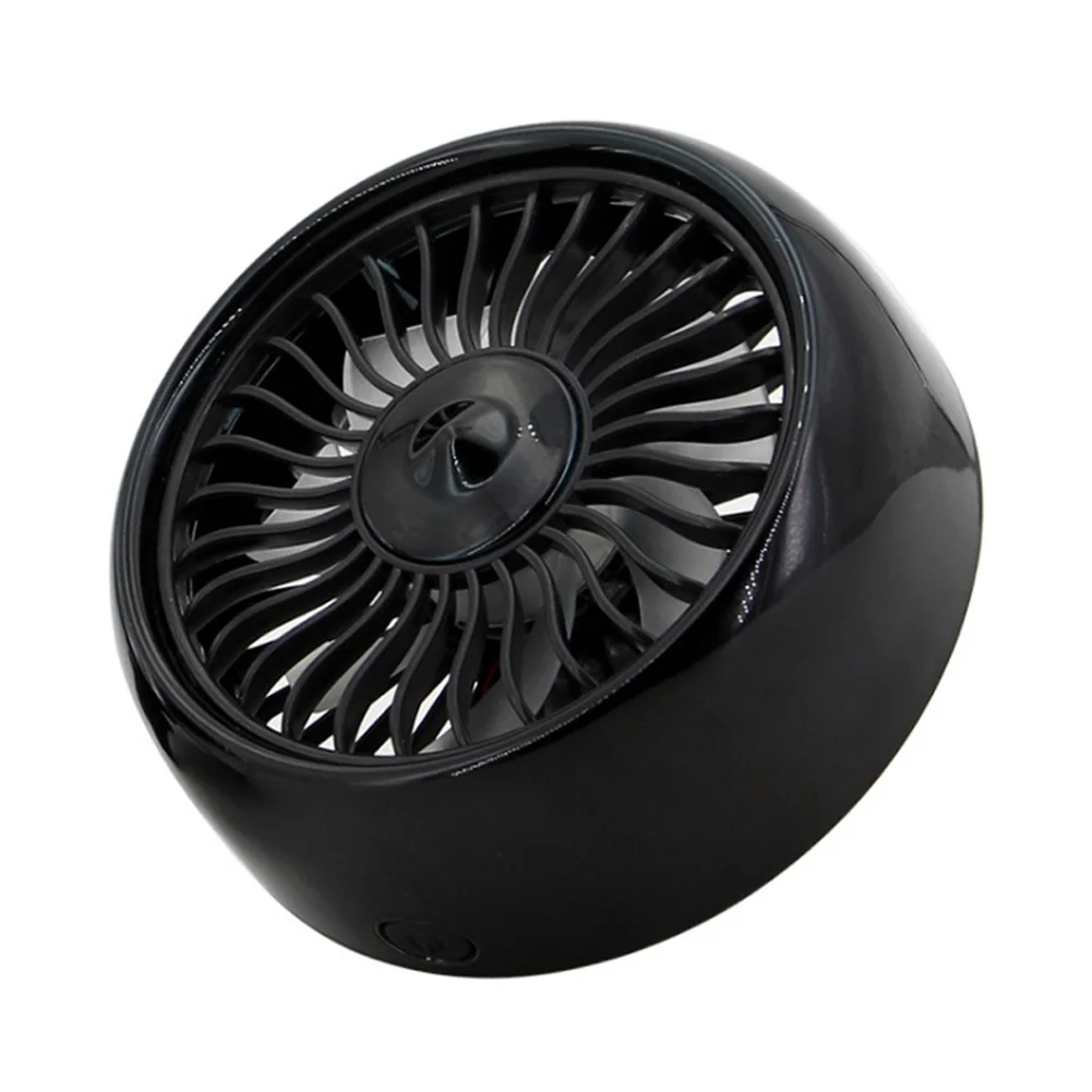 

Mini Car USB Fan Vent 3 Speed Built-in LED Light with Cable Cooling Fan Creative Interior Supplies