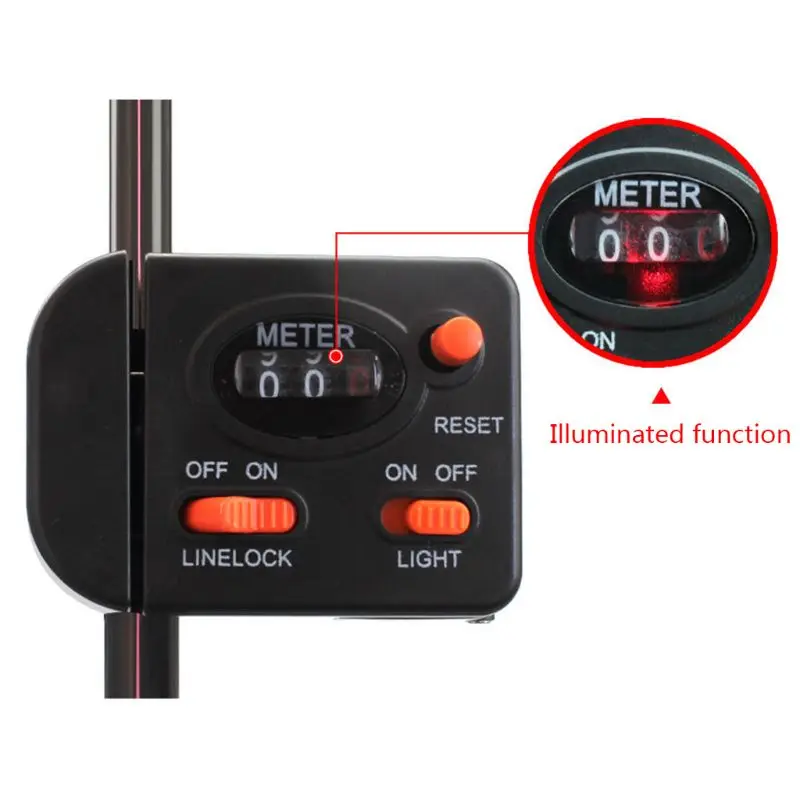 0 99 9 м леска счетчик зажим на стержне Рыболокаторы цифровой Длина