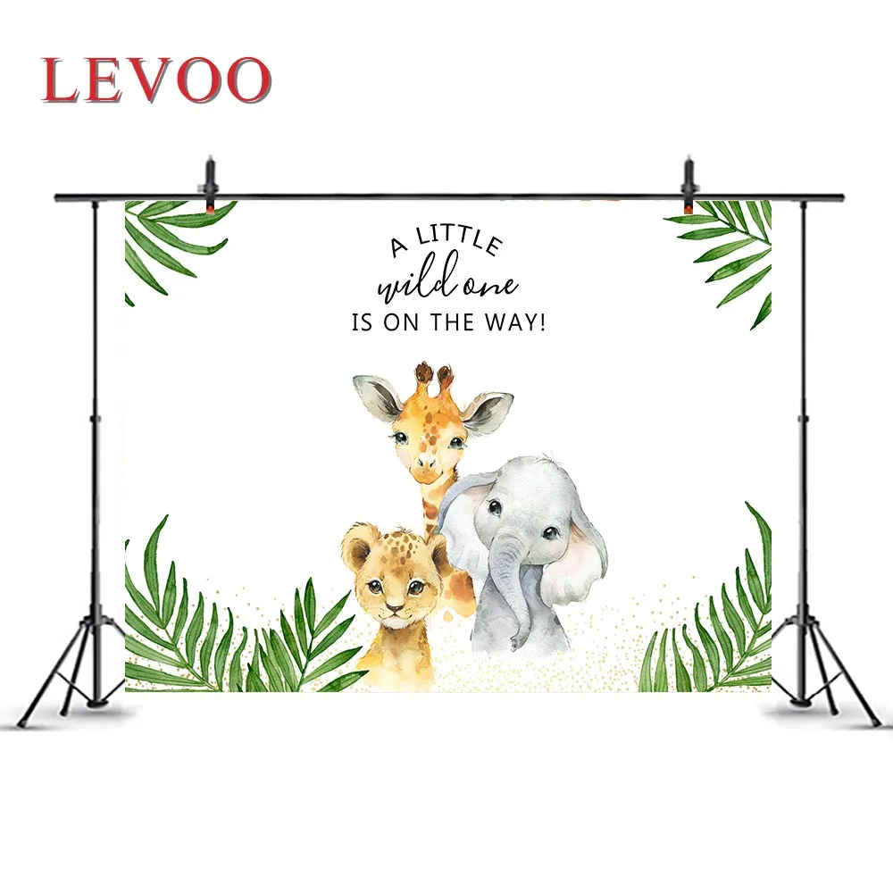 

Levoo Baby Shower Theme Backdrop A Sweet Little Wild One Is On The Way Party Decoration Background Banner Photophone Photo Zone