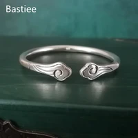 bastiee 999 silver auspicious clouds men bangle bracelet for women ancient china hmong handmade luxury jewelry vintage unisex