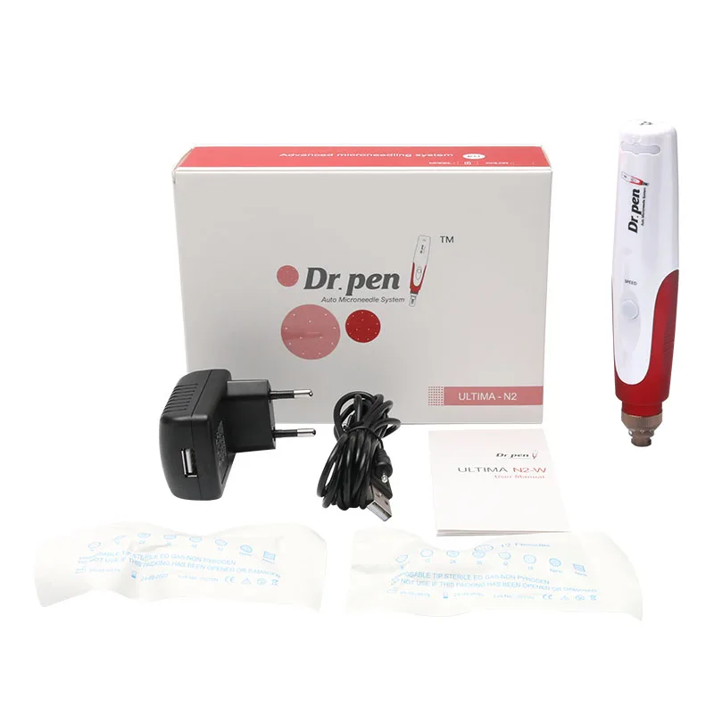 Dr Pen N2W беспроводная микро роликовая Дерма ручка для терапии штампов с 24