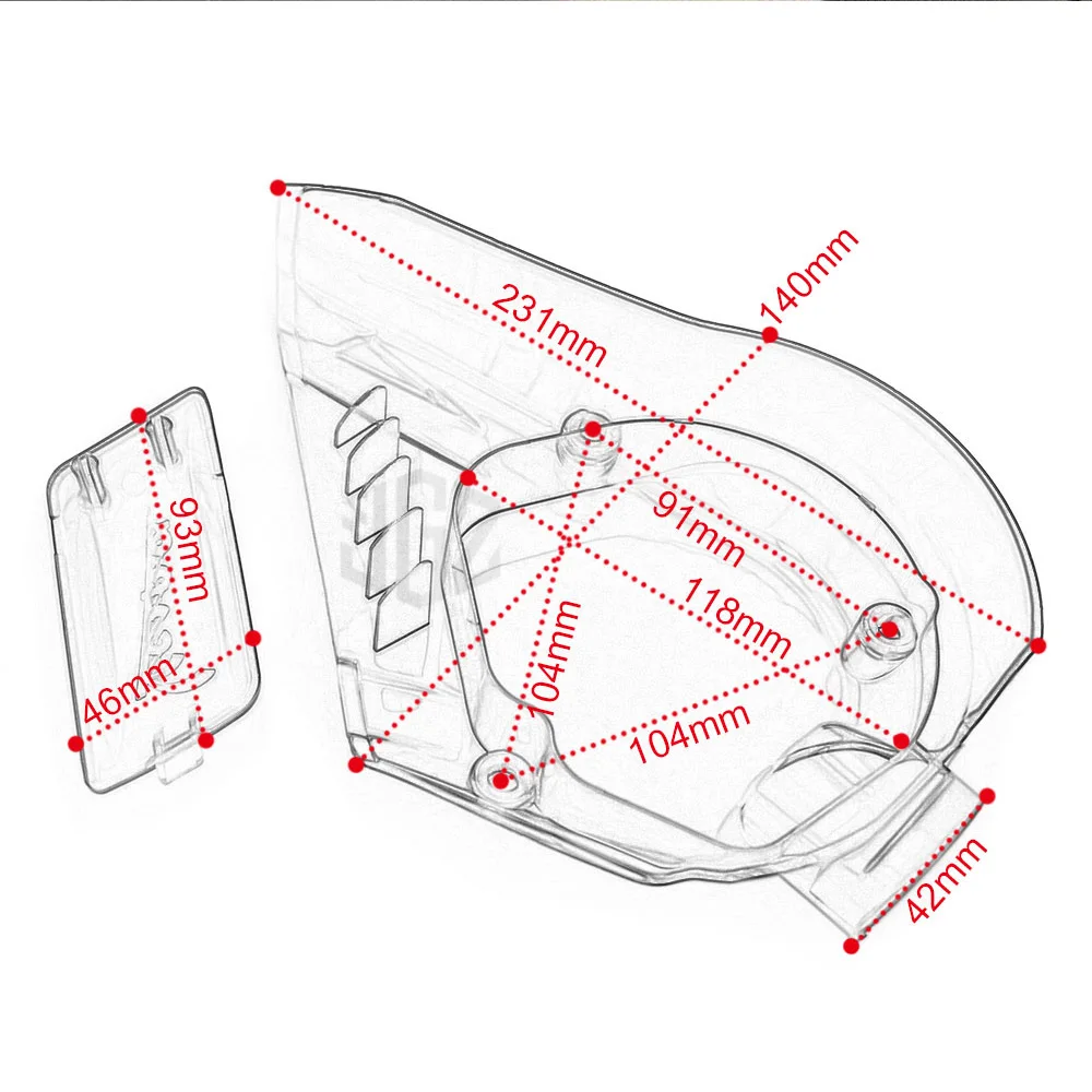

Motorcycle ABS Smoked Transmission Box Cover Case Protector Disc Gearbox for VESPA Sprint Primavera 150 2017 2018 2019 2020