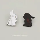 Значки для одежды из мультфильма неприрученный кролик цинлинг Ван ибо сяожань милый мини-кролик брошь, значок на булавке