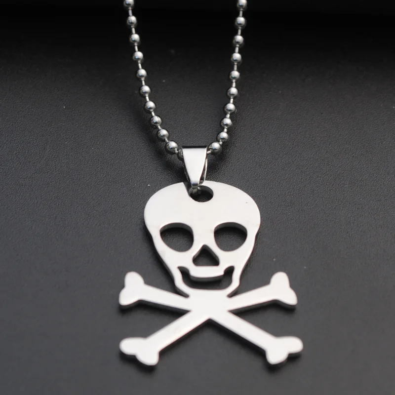 

10pcs Stainless steel love heart skull clown horror scary mask sign pendant necklace skeleton Women men gift necklace jewelry