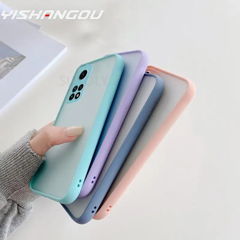 

Acrylic Translucent Case Cover For Redmi Note 10 Pro Note 9 Pro 9S 9T 9A 9C K40 Xiaomi Mi 11 10T Pro Lite POCO X3 NFC F3 M3 Case