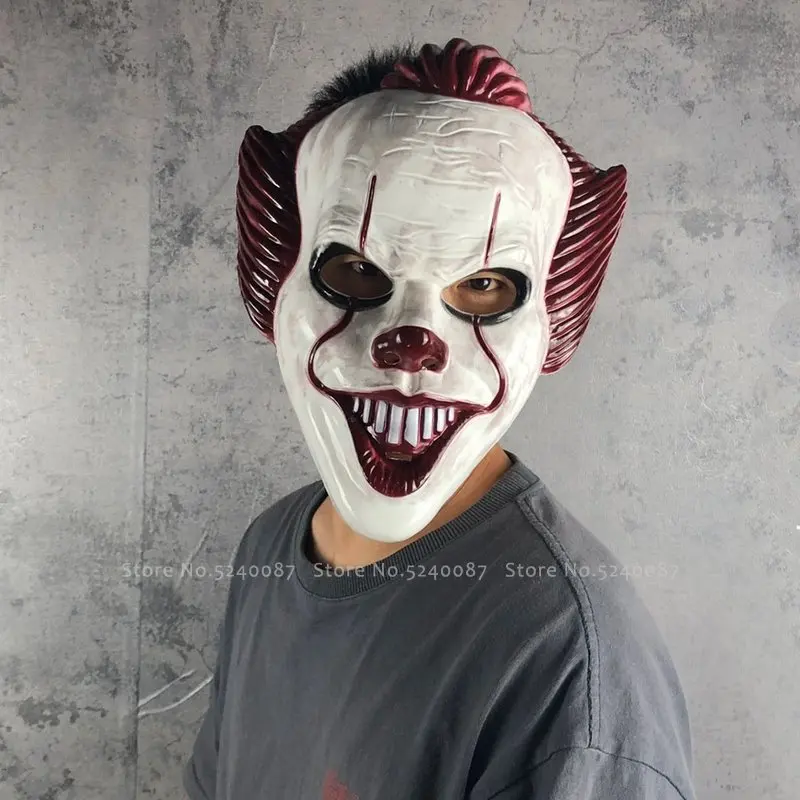 Хэллоуин Стивен Кинг страшная маска для взрослых Джокер косплей костюм ужас