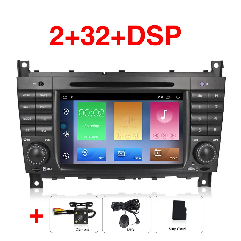 add camera Navifly Android9.1 RDS DVR DAB+ автомобильный DVD мультимедийный плеер для Mercedes W203 android C200 C230 C240 C320 C350 CLK W209 - Цвет: add camera