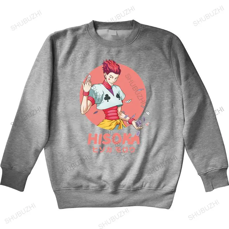 

cotton sweatshirt male hoody Manga HxH Hisoka Morow hoodies Men Pure Cotton Urban hoodies Man crew neck hoodie