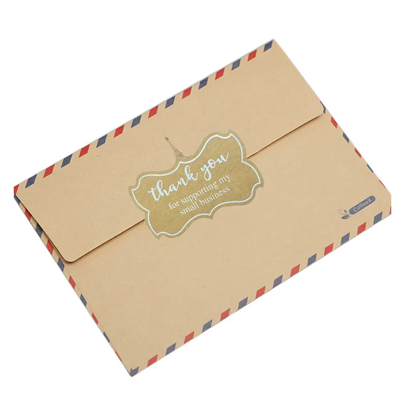 

250pcs Label Stickers Thank You Business Supporting Seal Stickers Kraft Paper Gift Stickers Stationery Sticker Packaging Decor