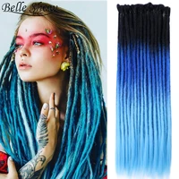 belle show 22 inch handmade dreadlocks crochet hair extensions for women reggae hair accessories faux locs crochet hook braids