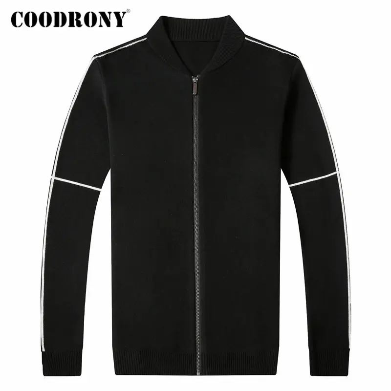 Бренд COODRONY, мужской свитер, уличная мода, на молнии, свитер, пальто,, осень, зима, толстый теплый кашемировый шерстяной кардиган, мужской 91102