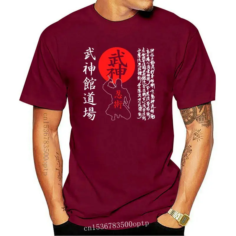 

Дизайн 2021 г., Мужская футболка с принтом Bujinkan, Dojo, Budo, тайютсу, ниндзютсу, японская школьная футболка Kanji 9 Shinobi