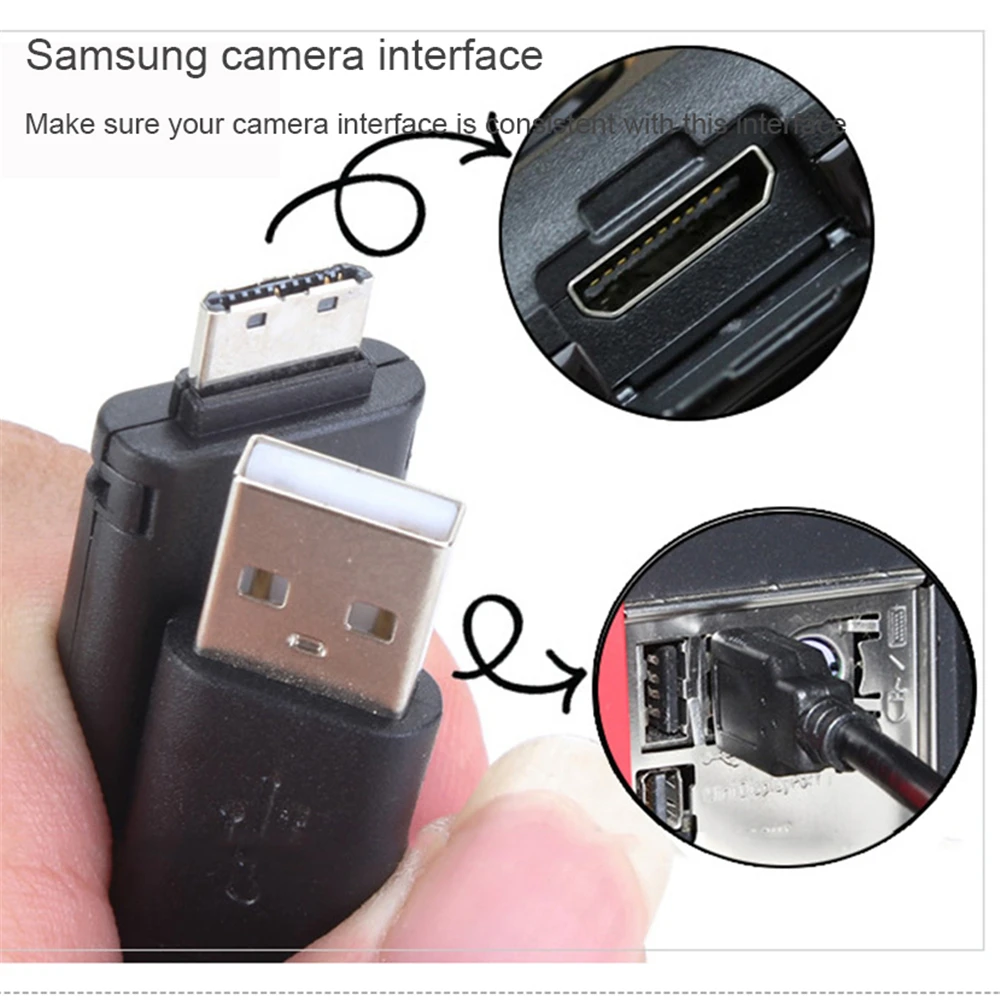 Кабель для передачи данных 0,5 м USB Зарядное устройство кабель для samsung Камера NV103 NV106 NV30 NV33 NV4 NV40 NV9 P1000 P1200 P800 PL100 PL150 PL50 PL55