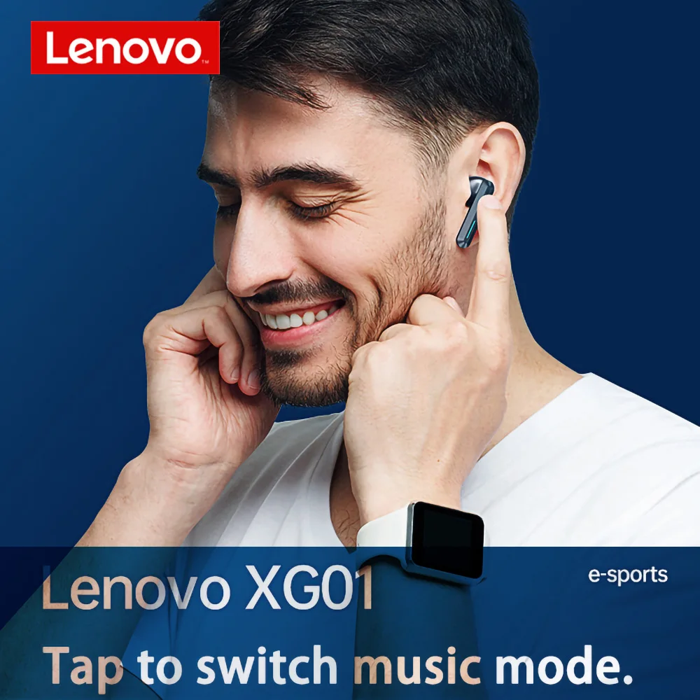 

Lenovo XG01 Gaming Earbuds 50ms Low Latency TWS Bluetooth Earphone with Mic HiFi wireless headphones ipx5 waterproof Earbuds
