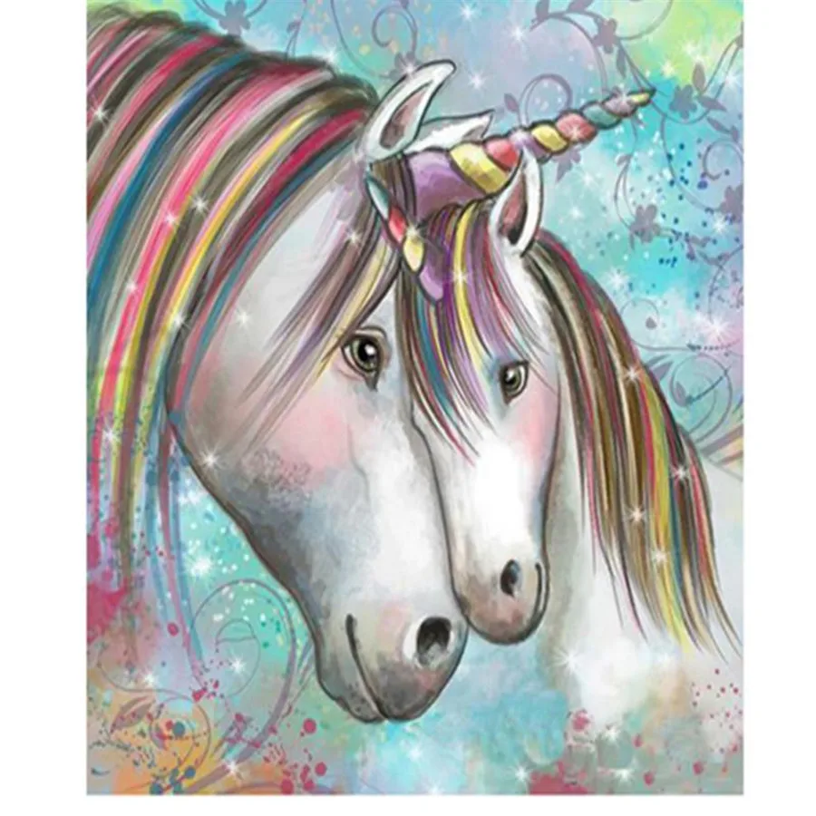 

Алмазная живопись 5D «сделай сам», Набор для творчества с полной дрелью, вышивка крестиком «Единорог», для снятия стресса, аксессуары для дос...