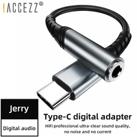 accezz dac audio type c to 3 5mm earphone adapter for samsung s20 xiaomi huawei mate 10 pixel aux usb c male to 3 5 female jack