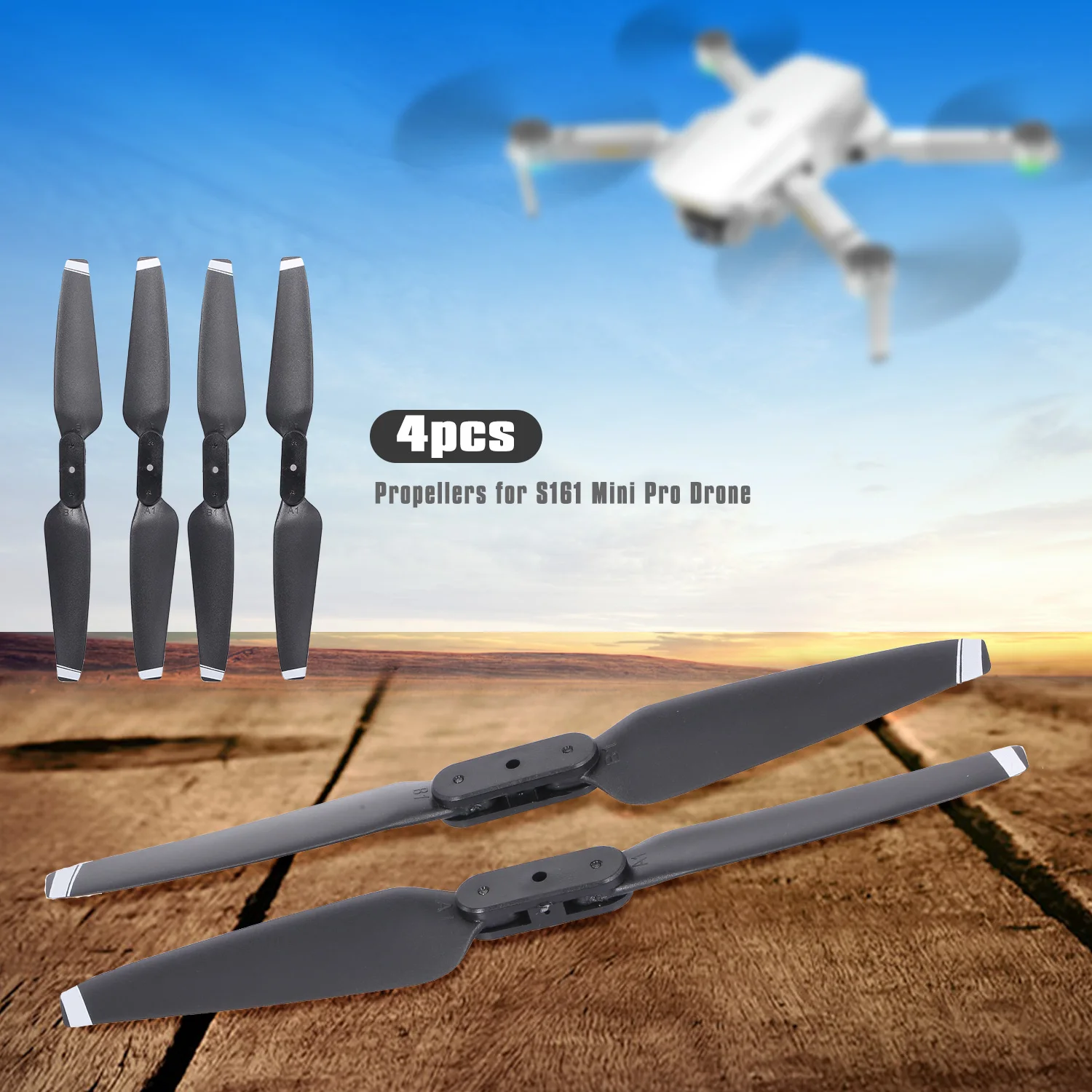 

S161 Mini Pro RC Quadcopter Propeller for CSJ S161 Min Pro RC Drone 4pcs Drone Propeller Blades Paddles RC Parts Accessories