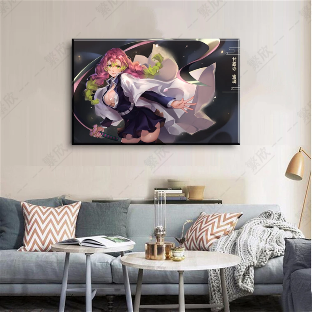 

Kanroji Mitsuri Tomioka Demon Slayer Canvas Poster Painting Painting Wall Art Poster Poster Living Room Decoration Wall Pictures