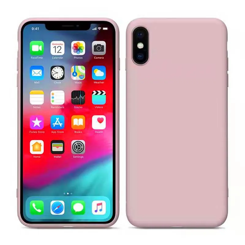 Розовый Роскошный силиконовый чехол для телефона для iPhone 7 8 6 6s Plus XR X XS Max роскошный чехол s для Apple iPhone 11 Pro Max без логотипа - Цвет: Розовый