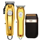машинка для стрижки Профессиональная машинка для стрижки kemei, перезаряжаемый мужской триммер, электрическая машинка для стрижки волос, триммер для бороды