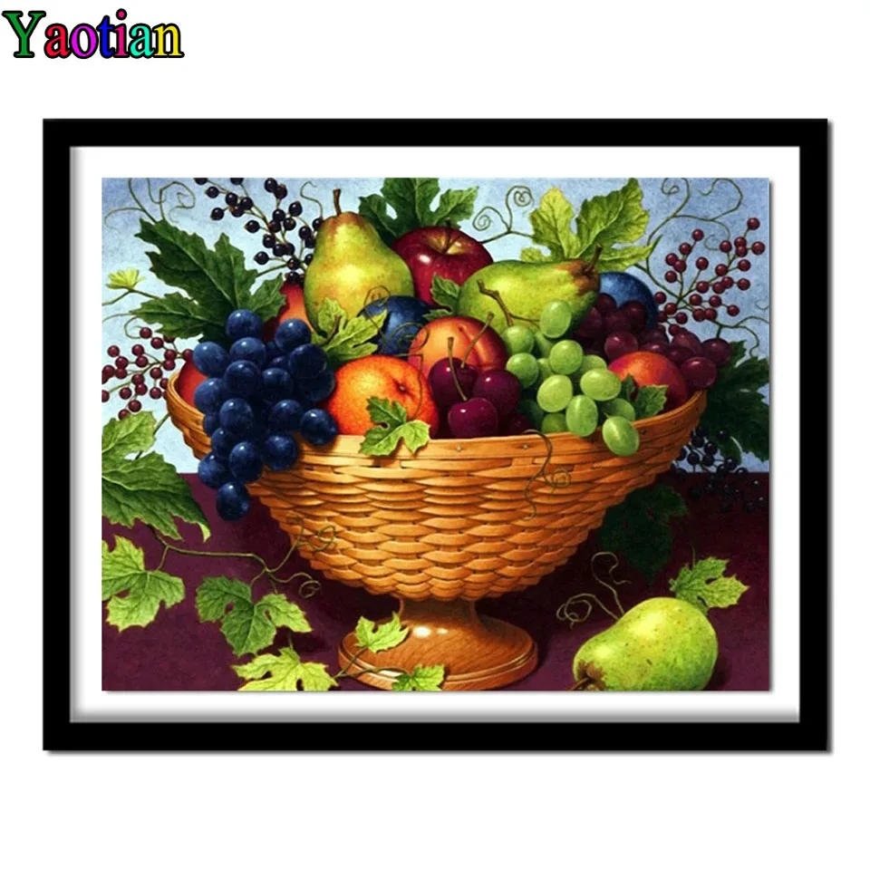 

diy Diamond Painting Full Drill square still life of fruit mosaic diamond embroidery needlework new gift Handmade art home Decor