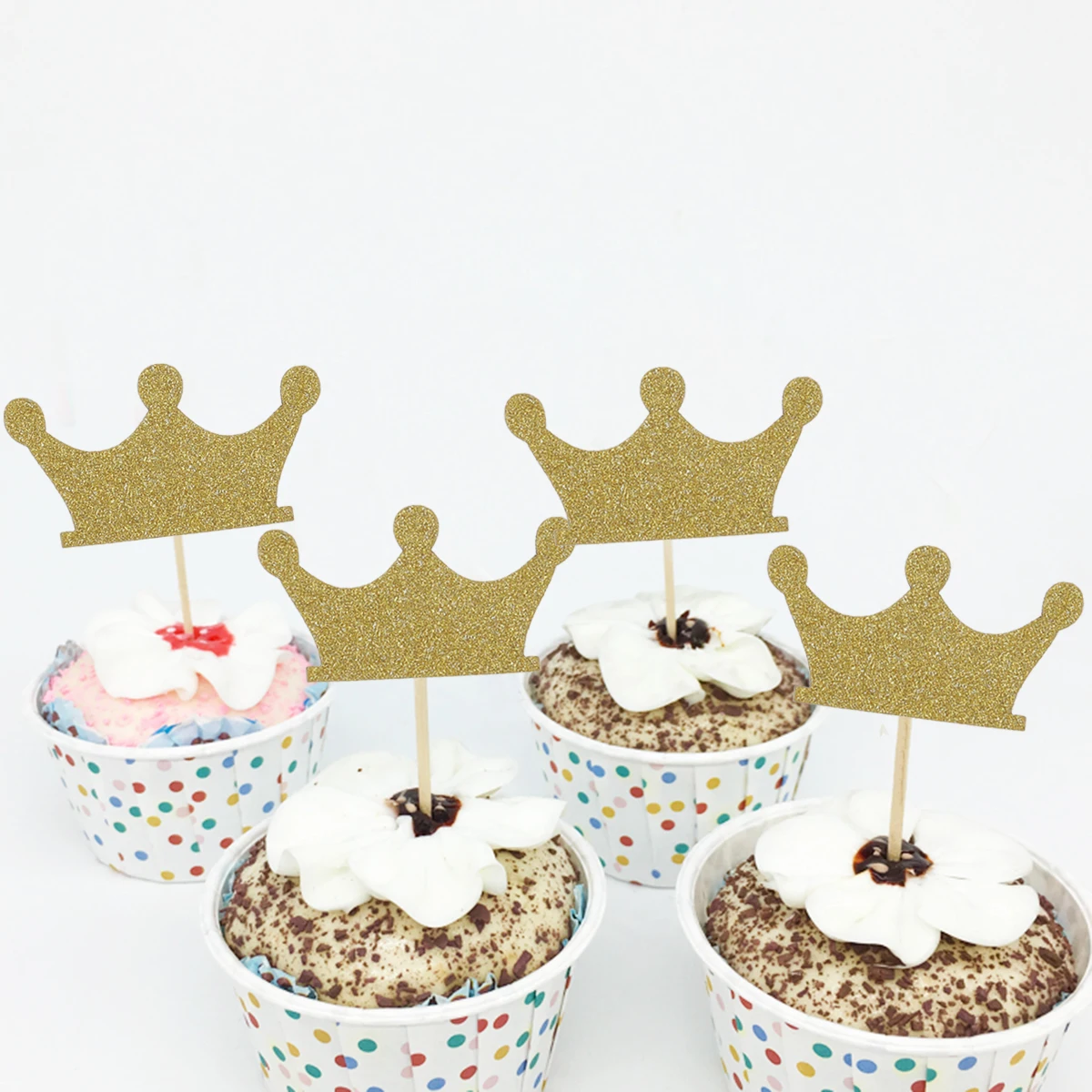 100 шт DIY Двусторонняя золотая корона с блестками конфетти для свадьбы дня