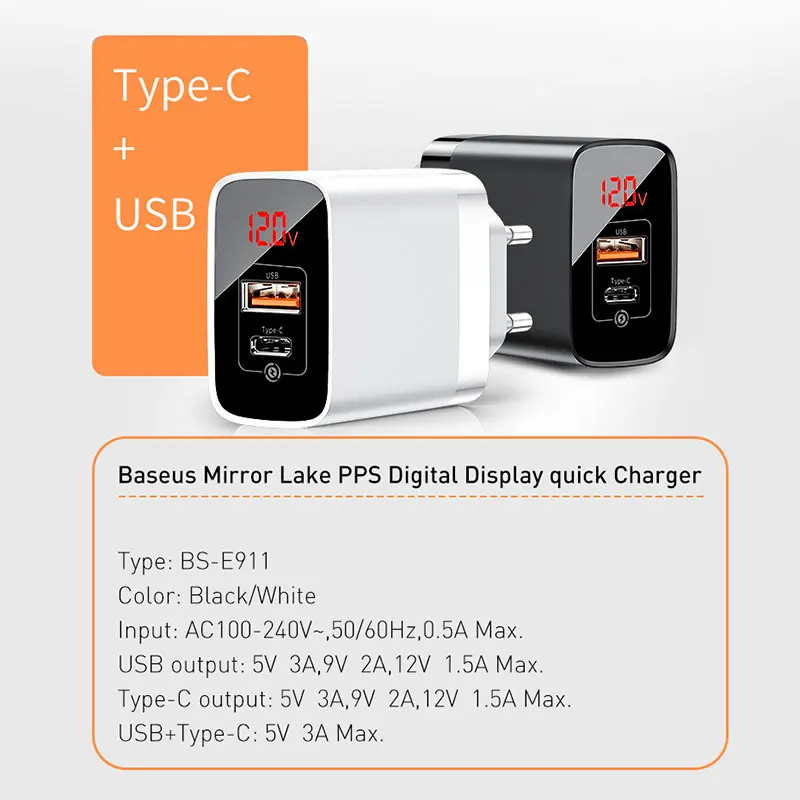 Baseus 18 Вт type C USB зарядное устройство для iPhone 11 Pro Max Quick Charge 3,0 PD3.0 быстрое зарядное устройство для телефона с FCP AFC для huawei samsung