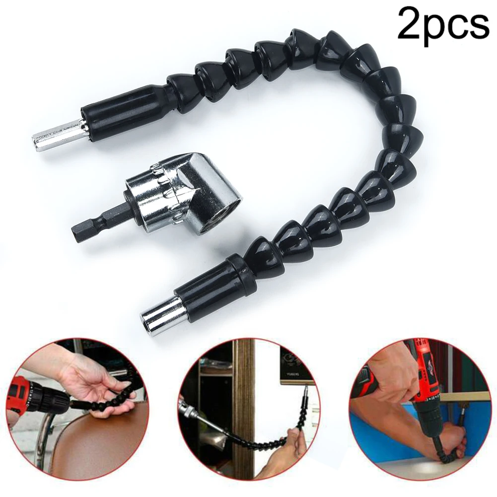 

Right Angle Drill W/ Flexible Shaft Bits Extension Screwdriver Bit Holder Tools