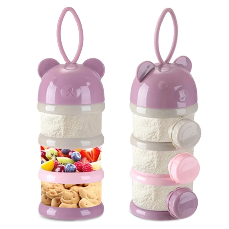 3/4 слоев коробка для хранения детского питания в стиле милого медведя