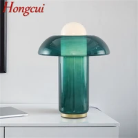 hongcui nordic modern creative green table lamp led desk lighting decorative for home living room