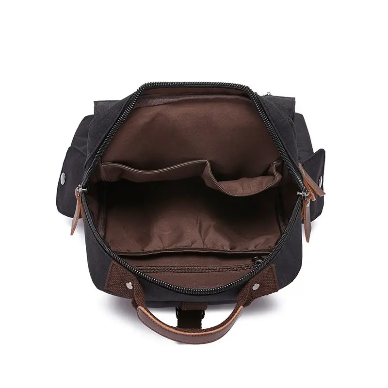 Scione Canvas Shoulder Bags for Men Retro Leather Military Messenger Chest Bag Crossbody Large Capacity Handbag |