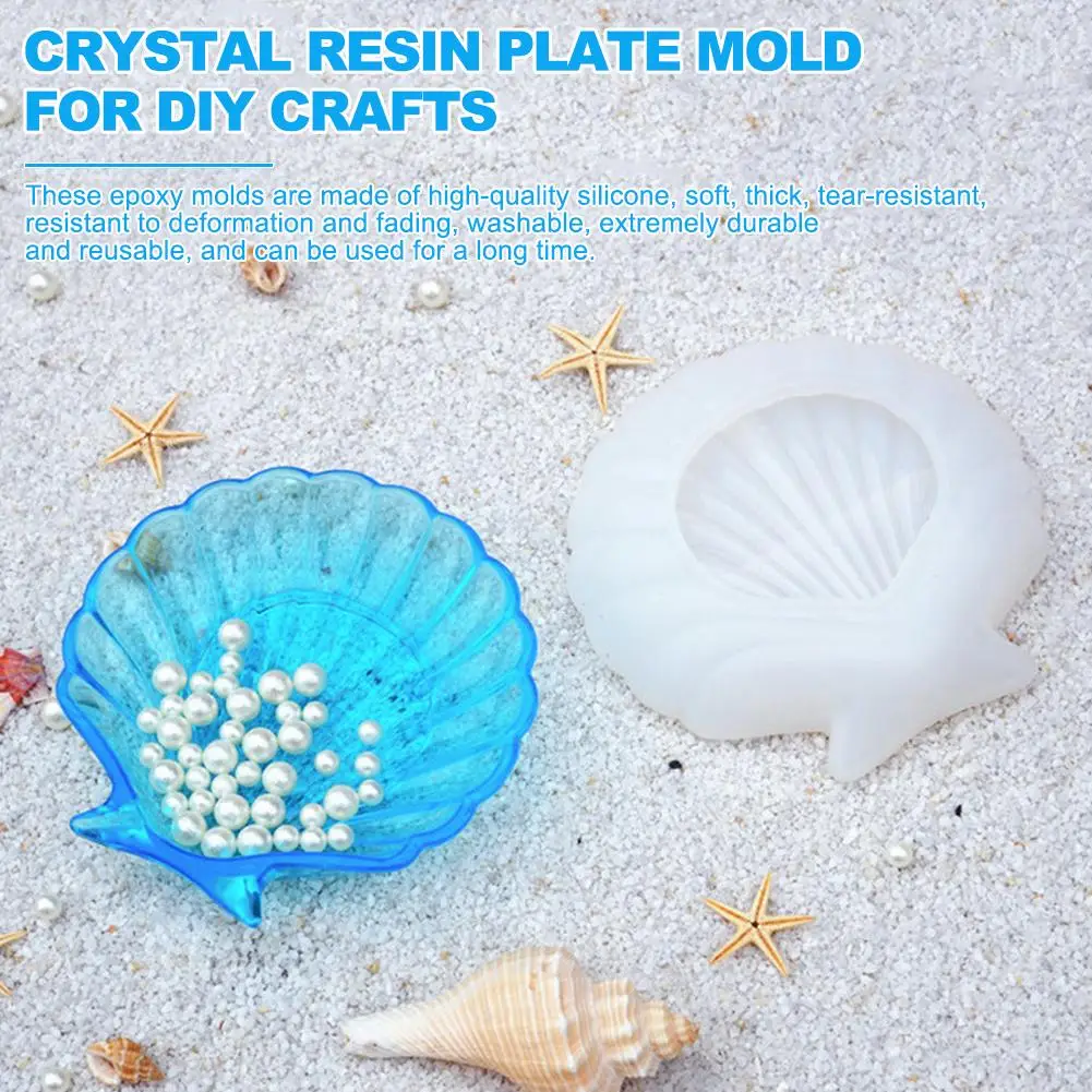 Форма из смолы форма для тарелки в виде морской ракушки прозрачная пластина
