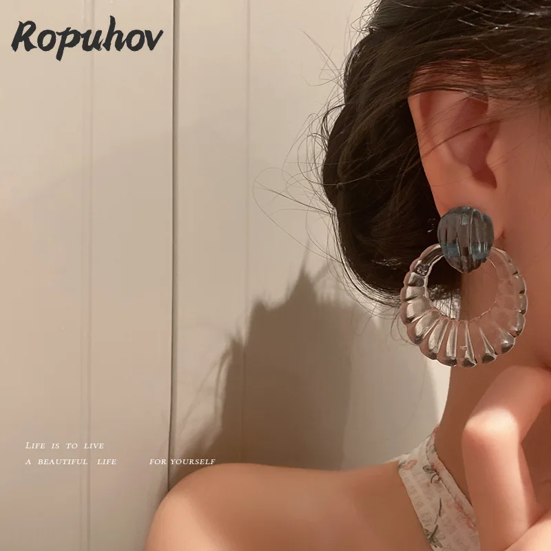 Серьги-гвоздики в корейском ретро-стиле с кристаллами | Украшения и аксессуары